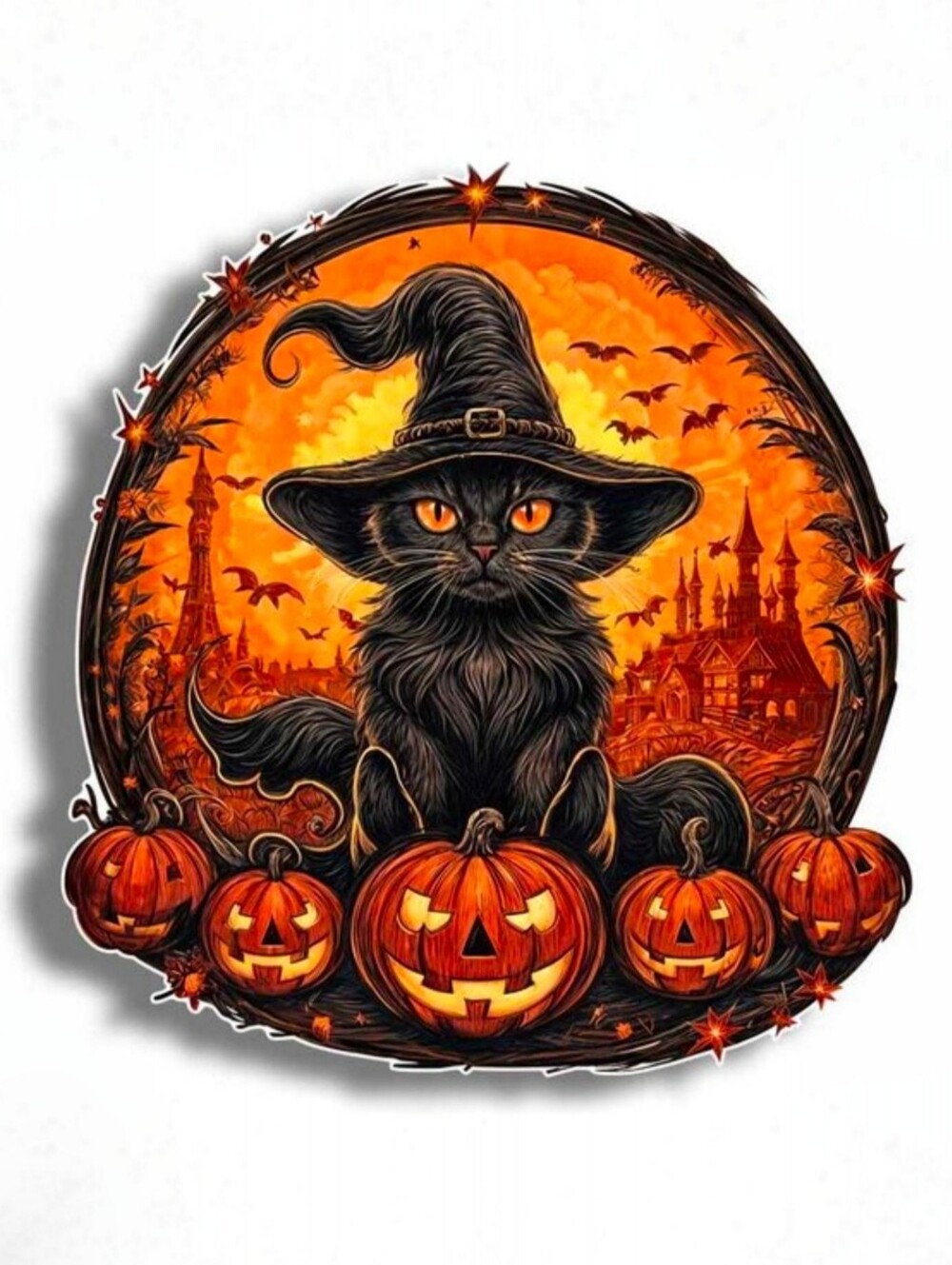 Puzzles Up Halloween Cat Ghost Wooden Jigsaw Puzzle A5 Small Witch Cat Wood NWT